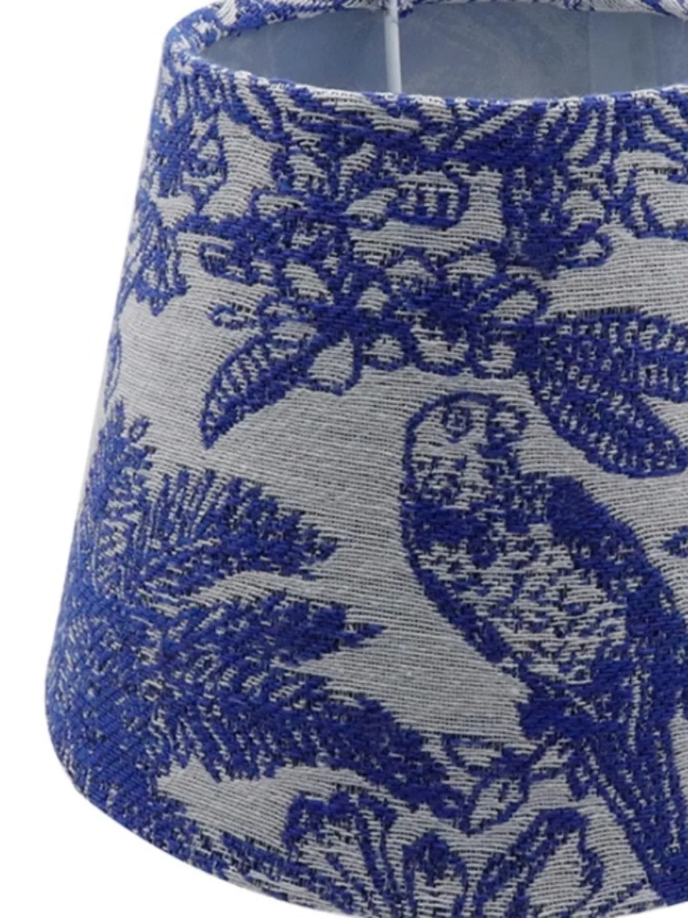 Tropical Embroidered Lampshade - BLUE